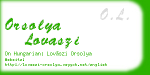 orsolya lovaszi business card